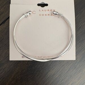 NWT Lauren Conrad Silver Bangle Bracelet